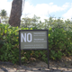 Trespassing sign in Dorado, despite all beaches in Puerto Rico being open to the public.